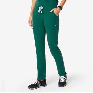 Hunter Green Yola Skinny Scrub Pants